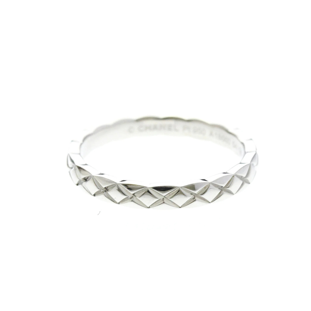 Chanel Coco Crush Ring Mini Model Platinum Fashion No Stone Band Ring Silver